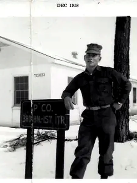 Portrait of an unidentified Vassalboro veteran, December 1958