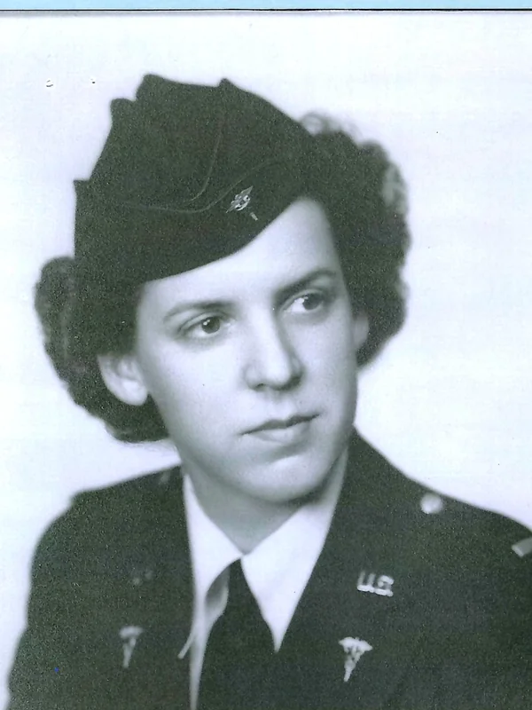 Lt. Mary Edna Farr Heeg in her U.S. Army Medical Corps uniform, WWII