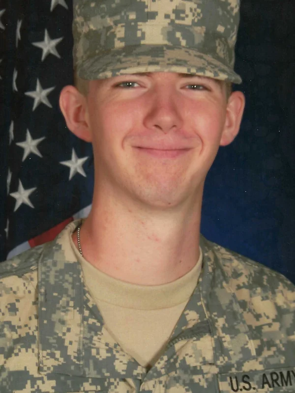 Pvt. Samuel R. Foshay in his U.S. Army combat uniform