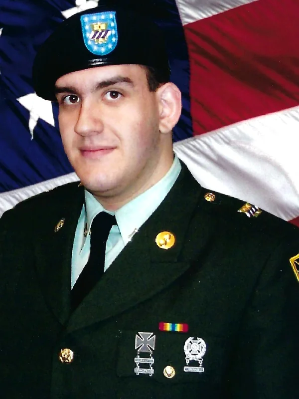 Specialist Steven Shawn Whittemore in his Army National Guard dress uniform